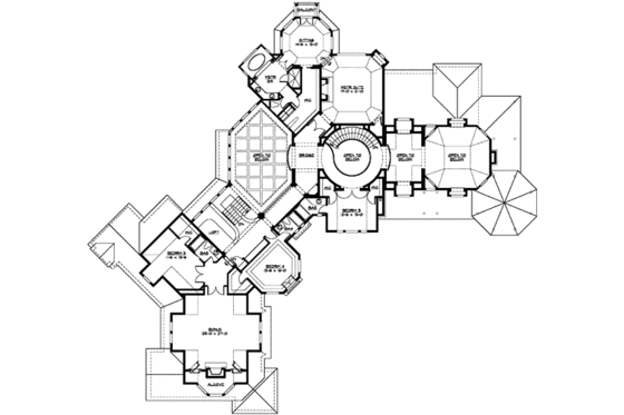 craftsman style mansion, upper floor plan