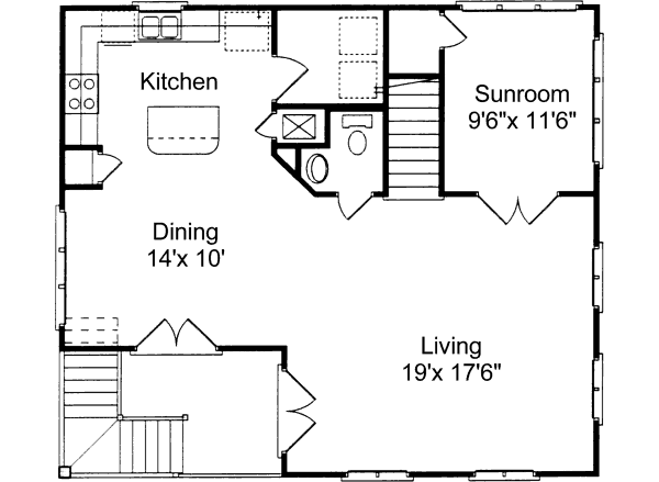 Home Plan - Beach Floor Plan - Main Floor Plan #37-151