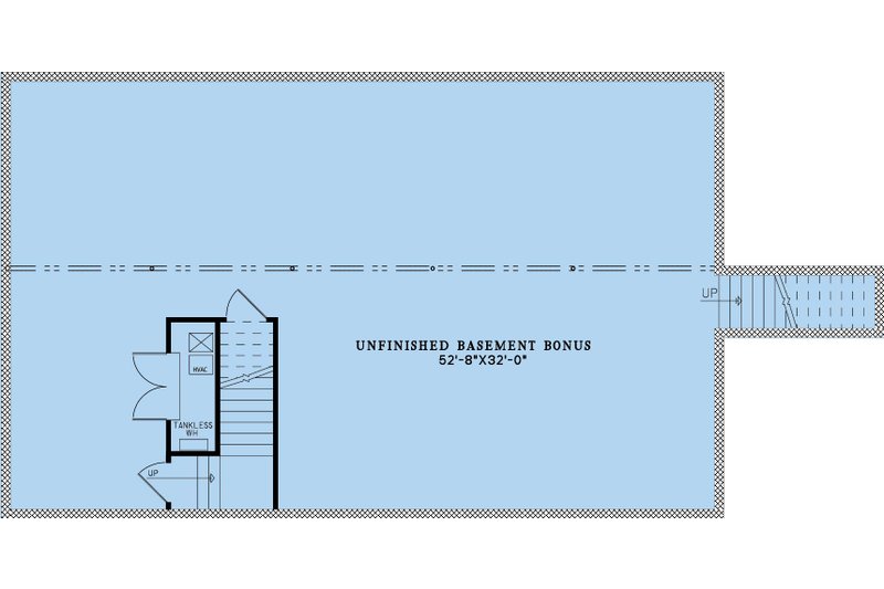 House Design - Floor Plan - Lower Floor for Farmhouse House Plan #923-363 - 4 bed, 2 bath
