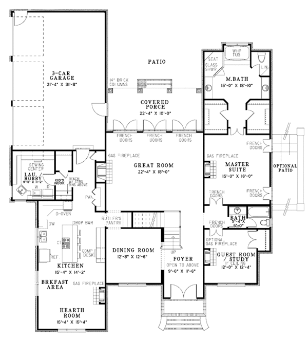 House Plan Design - Colonial Floor Plan - Main Floor Plan #17-3271