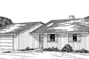 Contemporary Exterior - Front Elevation Plan #60-873