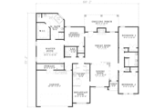 European Style House Plan - 3 Beds 2 Baths 2063 Sq/Ft Plan #17-584 