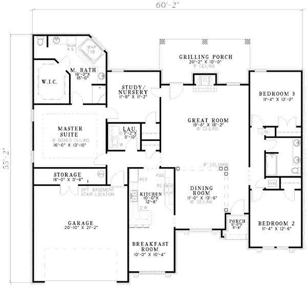 House Plan Design - European Floor Plan - Main Floor Plan #17-584