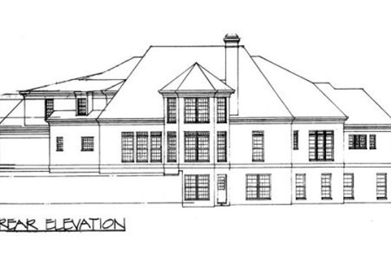 Home Plan - Exterior - Rear Elevation for Classical House Plan #119-111 - 4 bed, 3.5 bath
