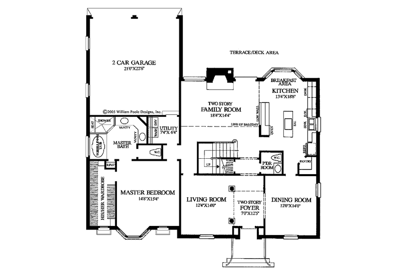 Home Plan - Floor Plan - Main Floor for Classical House Plan #137-325 - 4 bed, 3.5 bath