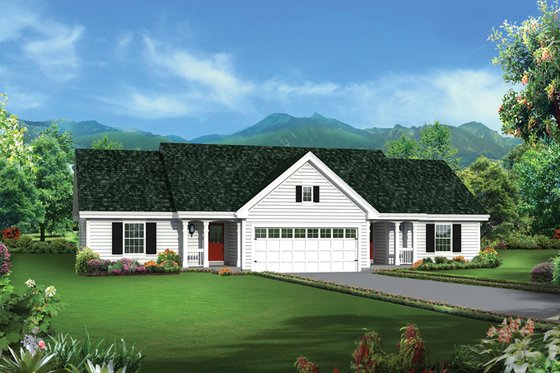 Exterior - Front Elevation 3 for Colonial House Plan #57-636 - 4 bed, 4 bath
