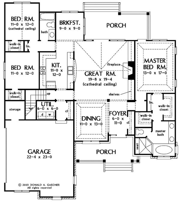 Architectural House Design - Country Floor Plan - Main Floor Plan #929-534