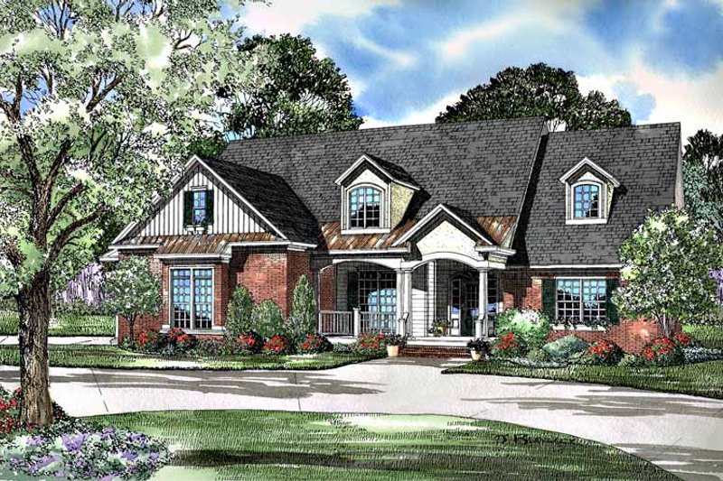 Dream House Plan - Country Exterior - Front Elevation Plan #17-3097