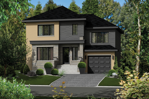 Contemporary Exterior - Front Elevation Plan #25-4289