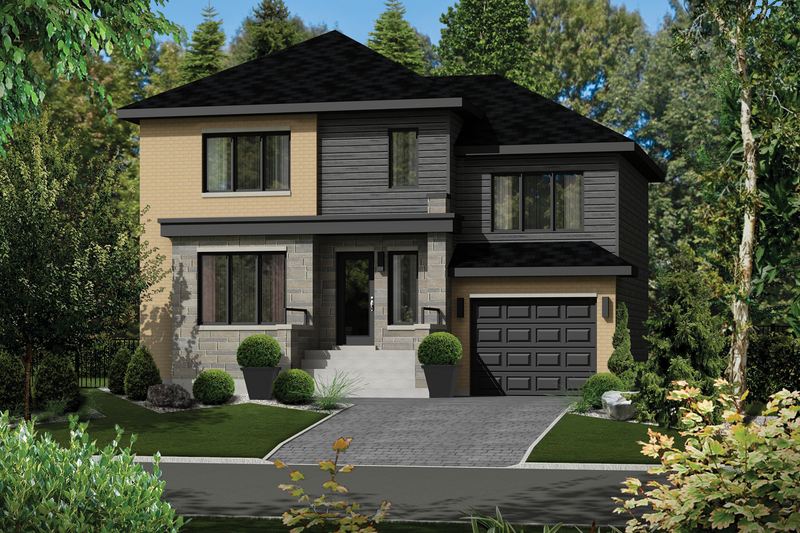 Dream House Plan - Contemporary Exterior - Front Elevation Plan #25-4289