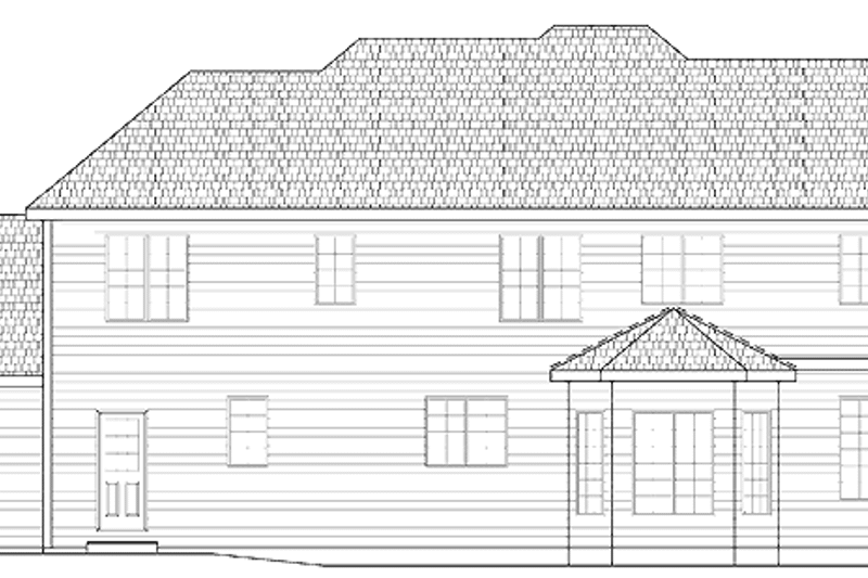 Home Plan - Exterior - Rear Elevation for Classical House Plan #328-443 - 4 bed, 3.5 bath