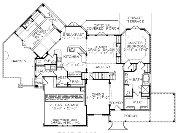 House Design - Victorian Floor Plan - Main Floor Plan #54-259