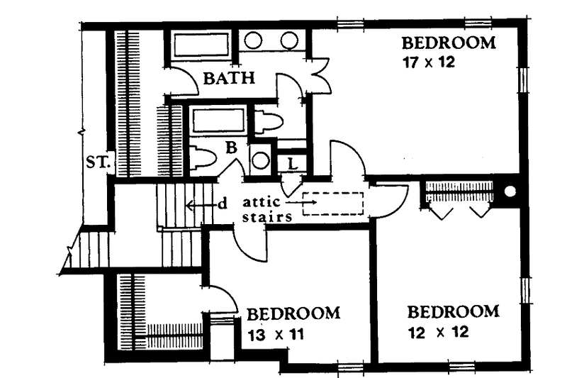 Dream House Plan - Floor Plan - Upper Floor for Country House Plan #1016-47 - 3 bed, 2.5 bath