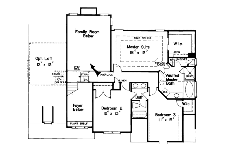 Dream House Plan - Floor Plan - Upper Floor for Country House Plan #927-157 - 4 bed, 3.5 bath