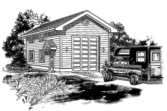 Exterior - Front Elevation 4 House Plan #47-1068, 0 bath