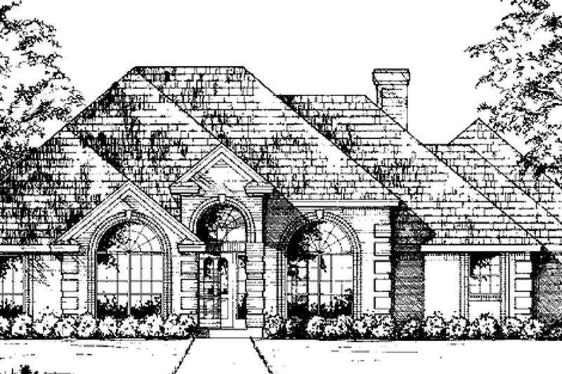 Dream House Plan - Exterior - Front Elevation 3 for Ranch House Plan #40-451 - 4 bed, 2.5 bath