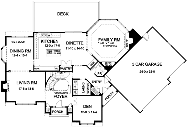 House Design - Country Floor Plan - Main Floor Plan #328-431