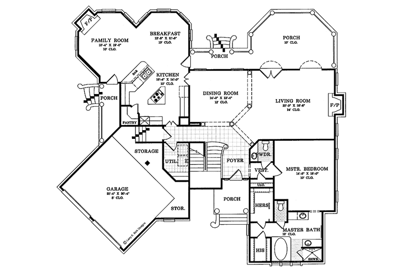 Dream House Plan - Floor Plan - Main Floor for Victorian House Plan #952-55 - 4 bed, 3.5 bath