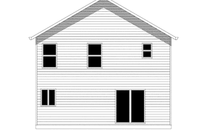 Exterior - Rear Elevation for Craftsman House Plan #943-13 - 3 bed, 2.5 bath