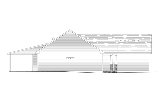 Exterior - Other Elevation 8 for Ranch House Plan #123-120 - 3 bed, 2.5 bath