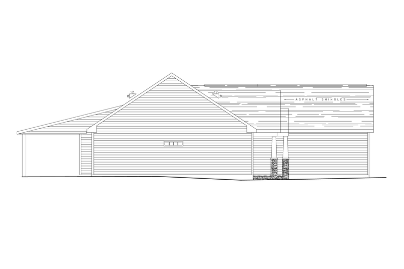 House Plan Design - Exterior - Other Elevation 8 for Ranch House Plan #123-120 - 3 bed, 2.5 bath
