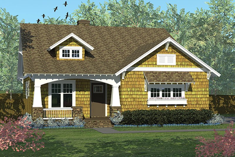 Architectural House Design - Exterior - Front Elevation 4 for Craftsman House Plan #453-613 - 3 bed, 2.5 bath