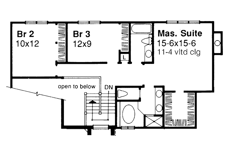 Dream House Plan - Floor Plan - Upper Floor for Traditional House Plan #320-730 - 3 bed, 2.5 bath