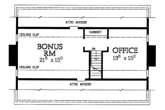 Floor Plan - Other Floor for Country House Plan #72-974 - 3 bed, 2.5 bath