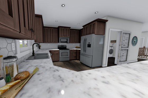Interior - Kitchen 1 for Ranch House Plan #1060-41 - 3 bed, 2 bath