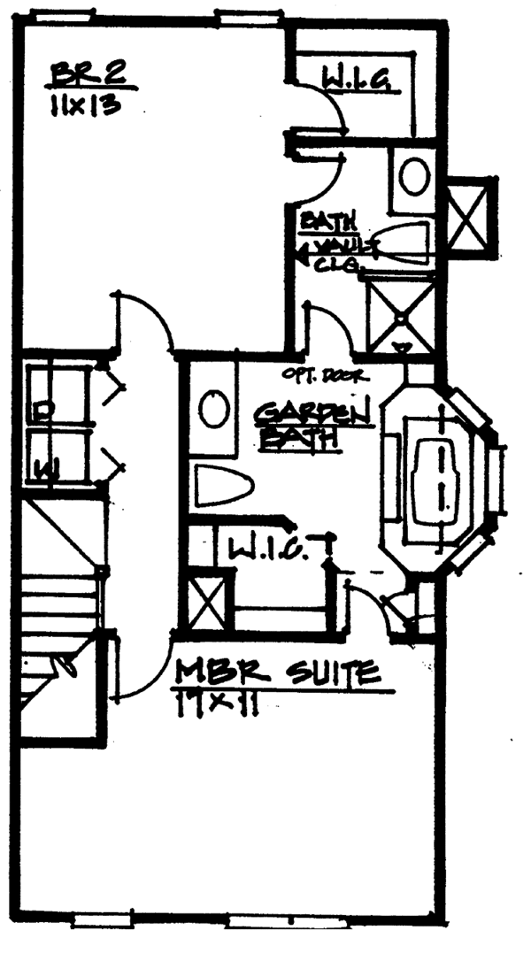 Architectural House Design - Traditional Floor Plan - Upper Floor Plan #30-252