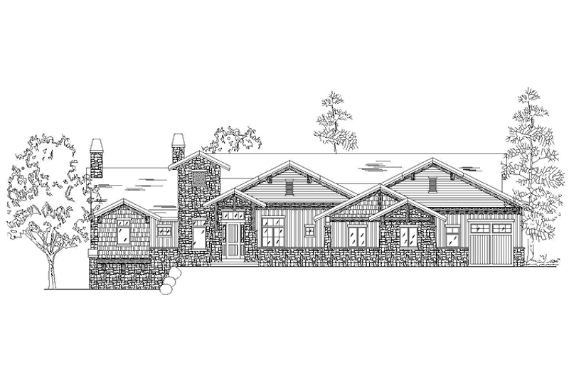 Home Plan - Exterior - Front Elevation 3 for Craftsman House Plan #945-113 - 3 bed, 2.5 bath