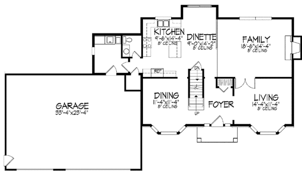 Dream House Plan - Tudor Floor Plan - Main Floor Plan #51-744