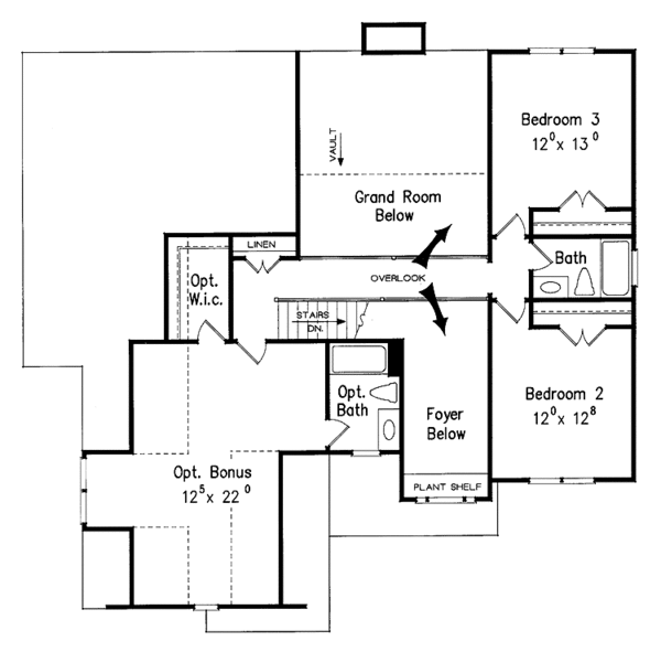 Country Floor Plan - Upper Floor Plan #927-625