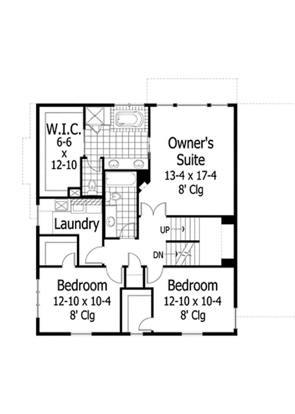 Home Plan - Traditional Floor Plan - Upper Floor Plan #51-1120