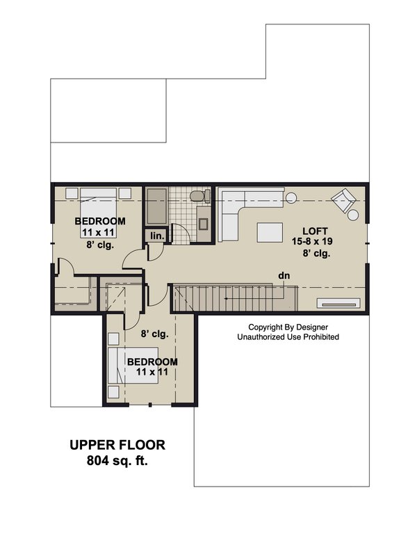 Dream House Plan - Traditional Floor Plan - Upper Floor Plan #51-1409