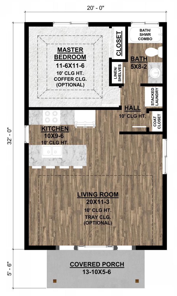 House Plan Design - Cottage Floor Plan - Main Floor Plan #1077-7