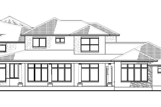 Exterior - Rear Elevation for Mediterranean House Plan #120-218 - 5 bed, 6 bath