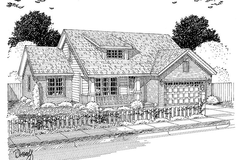 House Blueprint - Exterior - Front Elevation 3 for Traditional House Plan #513-2098 - 3 bed, 2.5 bath