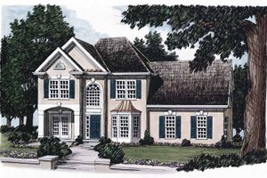 Mediterranean Exterior - Front Elevation Plan #927-69