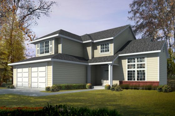 Exterior - Front Elevation for Traditional House Plan #100-448 - 3 bed, 2.5 bath