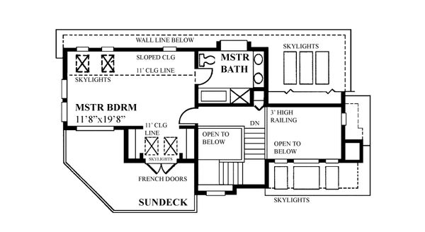 Dream House Plan - Cabin Floor Plan - Upper Floor Plan #118-171