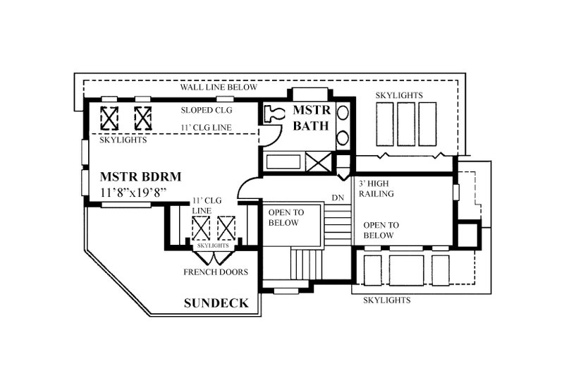 Architectural House Design - Floor Plan - Upper Floor for Cabin House Plan #118-171 - 2 bed, 2 bath