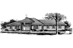 Ranch Exterior - Front Elevation Plan #315-106