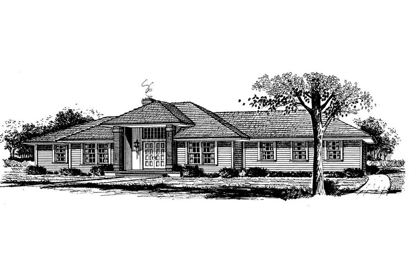House Blueprint - Ranch Exterior - Front Elevation Plan #315-106