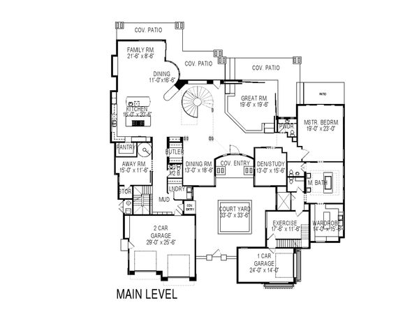 Home Plan - Modern Floor Plan - Main Floor Plan #920-71