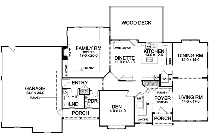 Dream House Plan - Floor Plan - Main Floor for Traditional House Plan #328-461 - 4 bed, 3.5 bath