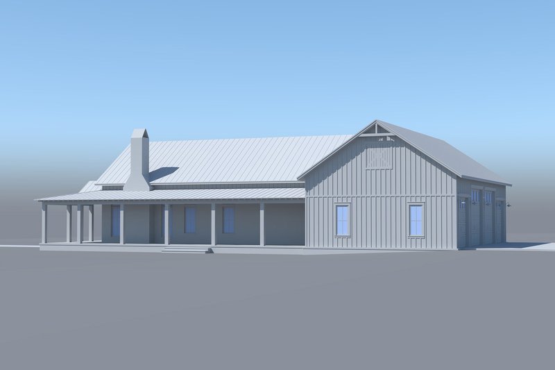 Dream House Plan - Exterior - Front Elevation 7 for Barndominium House Plan #430-450 - 3 bed, 2 bath