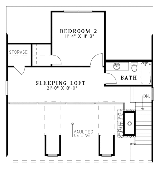 Dream House Plan - Mediterranean Floor Plan - Upper Floor Plan #17-3300