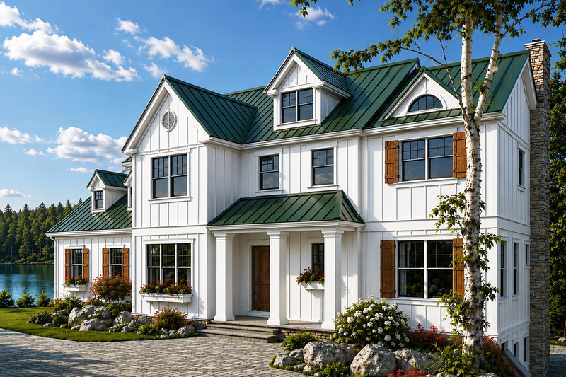 House Plan Design - Exterior - Front Elevation 4 for Farmhouse House Plan #928-458 - 4 bed, 3.5 bath