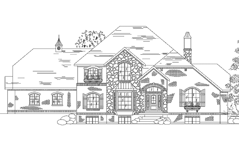 House Design - Exterior - Front Elevation 3 for Country House Plan #945-51 - 5 bed, 3.5 bath